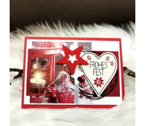 Stickserie ITH - Anhänger Weihnachtsherzen